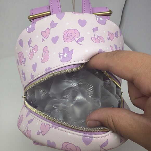 NWT Loungefly Sanrio My Melody & Kuromi Heart Mini Backpack Pink main image 5